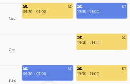 Timetable